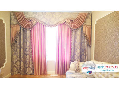 Классические шторы в спальне фото в интерьере пример 2143