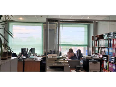 Тюлевые шторы в офисе фото в интерьере пример 2415