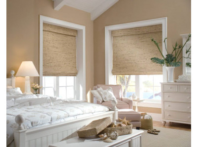 Бамбуковые шторы в спальне фото в интерьере пример 1645
