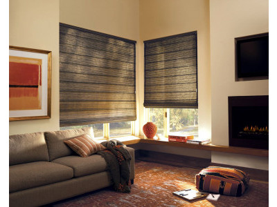 Бамбуковые шторы в коттедже фото в интерьере пример 1655