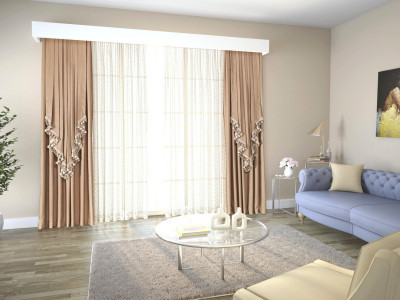 Классические шторы в гостиной фото в интерьере пример 615