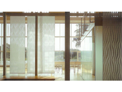 Японские шторы для коттеджа и частного дома фото в интерьере пример 1183