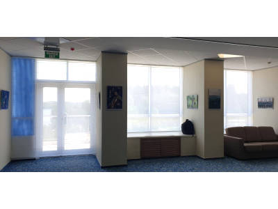 Тюлевые шторы в офисе фото в интерьере пример 2272