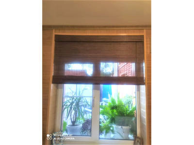 Бамбуковые шторы в офисе фото в интерьере пример 2417