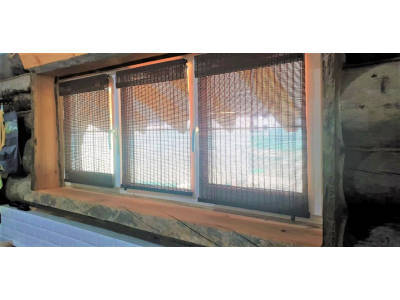 Бамбуковые шторы в коттедже фото в интерьере пример 2611