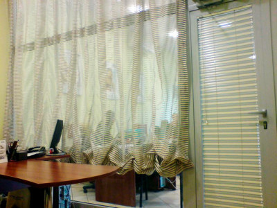 Австрийские шторы в офисе фото в интерьере пример 206