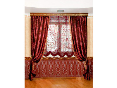 Австрийские шторы в гостиной фото в интерьере пример 214