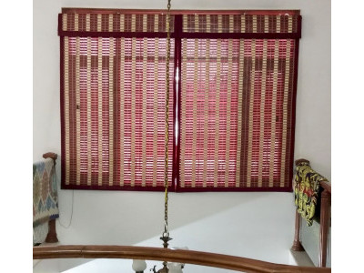 Бамбуковые шторы в коттедже фото в интерьере пример 1739