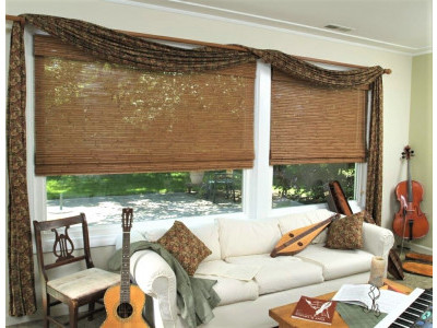 Бамбуковые шторы фото в интерьере пример 1765