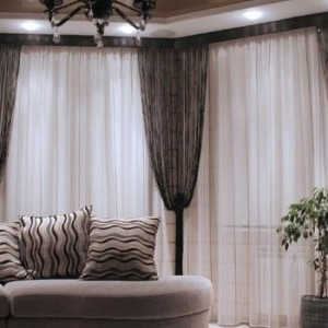 Верёвочные шторы в гостиной фото в интерьере пример 1361