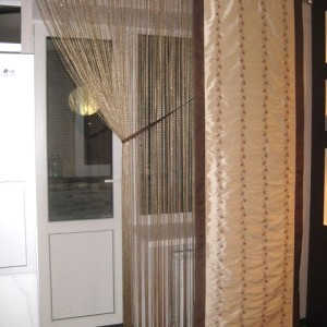 Верёвочные шторы на кухне фото в интерьере пример 1332
